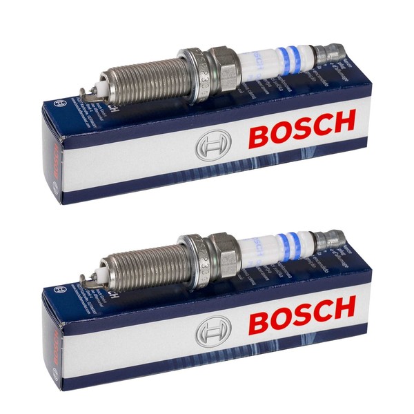 2X Bosch ZüNdkerze Doppelplatin FüR Nissan Qashqai +2 I J10 JJ10 1.6 Renault-image