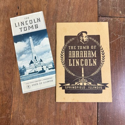 1940s 1950s The Tomb of Abraham Lincoln Springfield Illinois souvenir pamphlets
