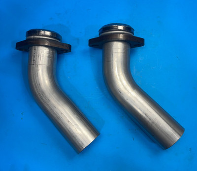 64-73 Ford Mustang/Falcon SB V8 Manifold 45 Down Pipe Stubs 2''OD W/Donut USA