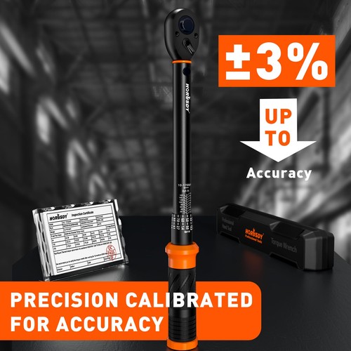 1/2-Inch Drive Click Torque Wrench Set – 10–170 ft-lb / 13.6–230.5 Nm, ±3% Pr... - Picture 5 of 9