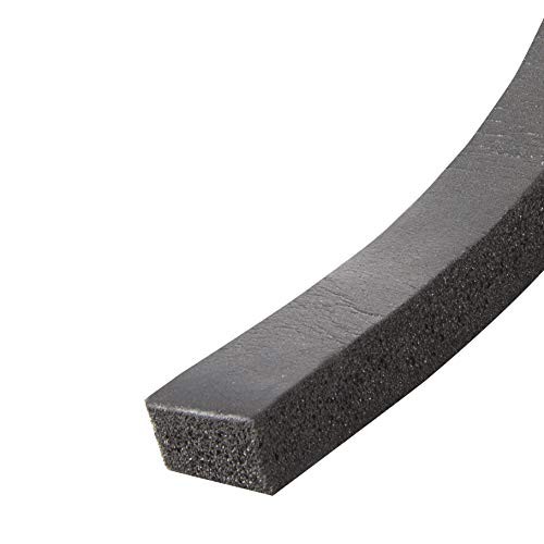 Frost King R338H Self-Stick Rubber Foam Weatherseal – 3/8"W X 3/16"T X 10'L Black Sponge Tape For Windows, Doors & Automotive