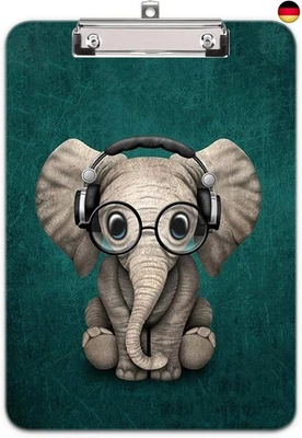 Hnogri Klemmbrett A4 Kunststoff, Mode-Design Klemmmappe A4 Bürobedarf &