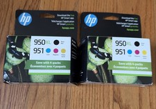4-PACK HP GENUINE 950XL BLACK 951 COLOR INK OFFICEJET PRO 8100 - 2027 2028
