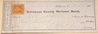 1867 Delaware Ohio, National Bank, (4) Checks, Stamps, Delaware County — photo 3