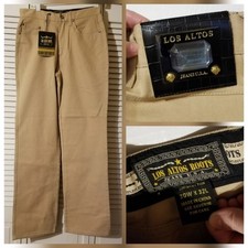 NWT Los Altos Boots Men's 30x32 Denim Jeans Pants Beige Tan 100% Cotton 