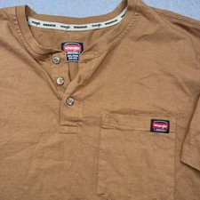 Wrangler Workwear Men's Short Sleeve Pocket Henley T-Shirt 2XL 50-52