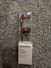 MobileSpec Headphones Red Wired Aux