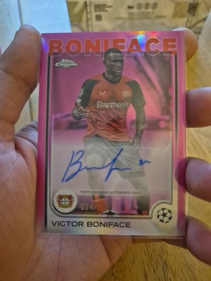 Boniface Topps Chrome25 Purple Refactor Auto /250 Leverkusen Forward Killer