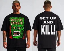 WHITE ZOMBIE FRONT AND BACK PRINT HEAVY METAL PUNK ROCK T SHIRTS MEN'S SIZES