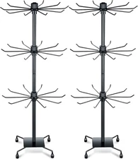 BBTO 2 Pcs Rotating Display Stand Jewelry 28.35 x 11.81 Inch, Black 