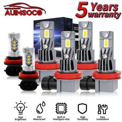 For Nissan Maxima 2016-2019 LED Headlight Kit + Fog Light Bulbs Combo 6x 80000LM