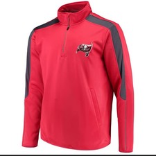 NWT Men's Tampa Bay Buccaneers Antigua Red I Formation Quarter zip