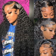 30 Inch Deep Wave Lace Front Wigs Human Hair 200 Density 13X4 HD Lace Frontal Wi