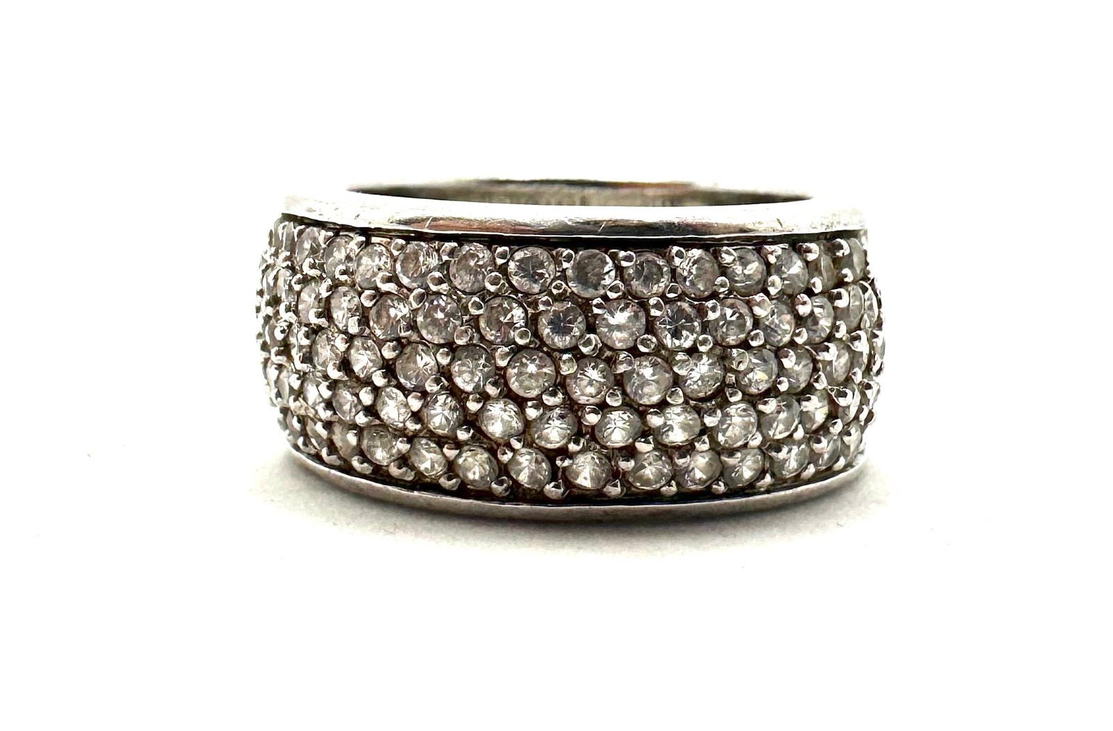 925 Silver Ring With Stones Solid Size 55 Jewelry… - image 1