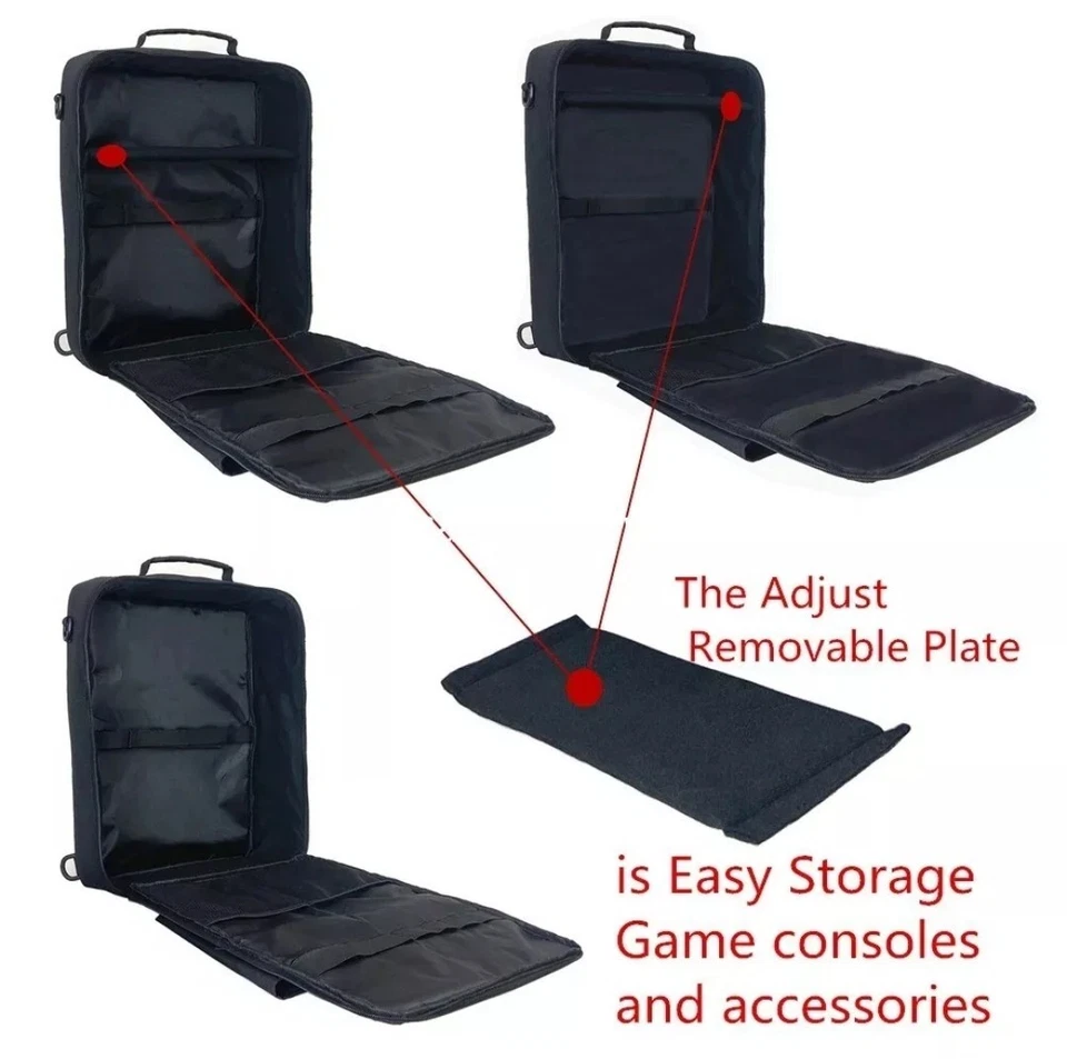 Custodia sottile portatile portaoggetti tracolla adatta per console PS5 e Altro - Immagine 3 di 4