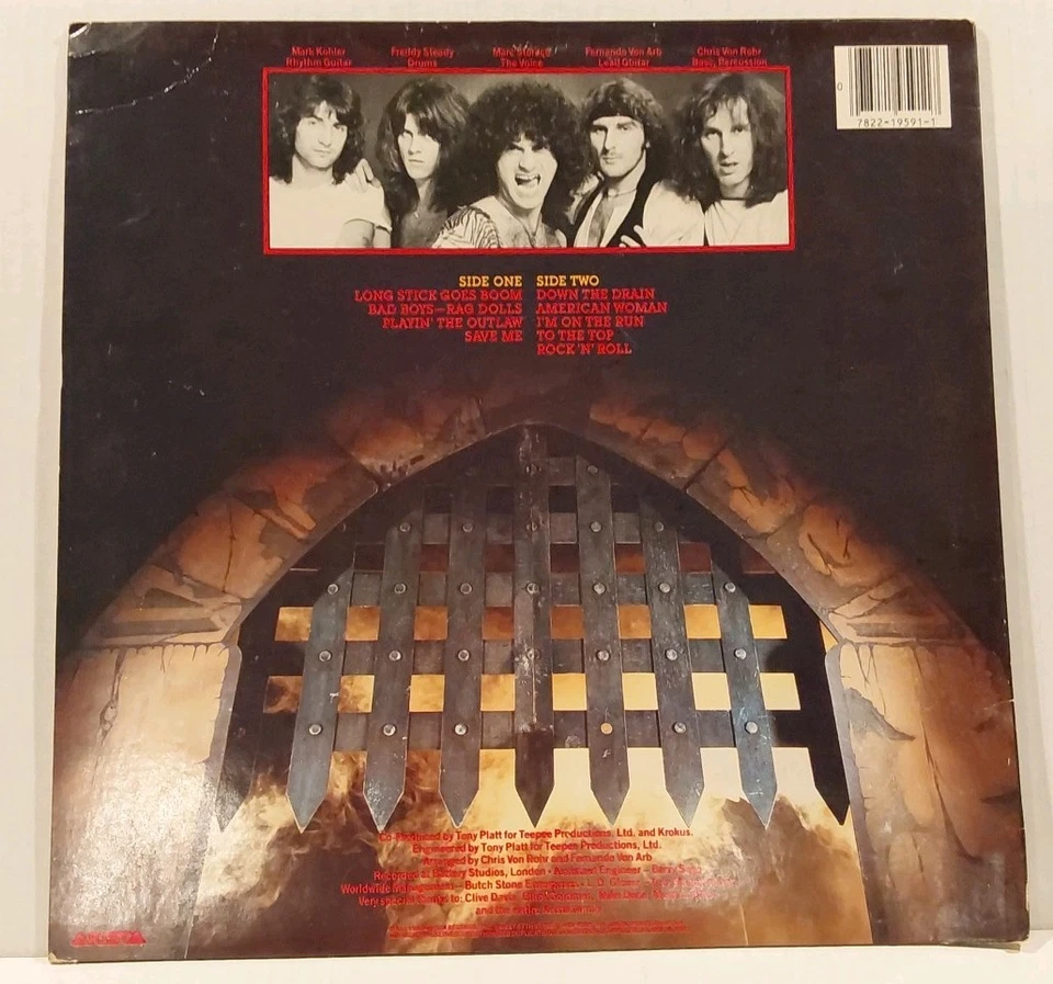 Krokus One Vise At A Time 1982 Vinyl LP Arista Records Pre Owned - Image 2 of 3