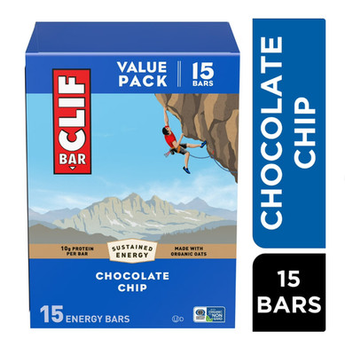 CLIF BAR Energy Protein Bars, Chocolate Chip, 15ct