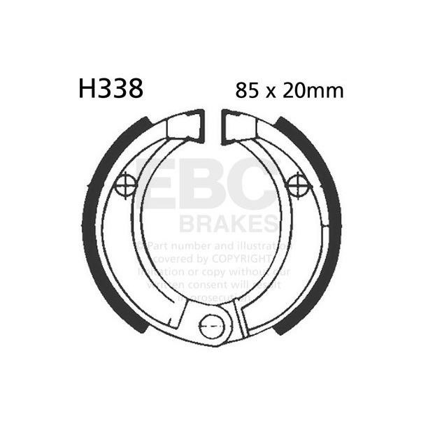 EBC Brake Shoe Set (85) Front Left for Kawasaki KFX 50 2013 - 2017