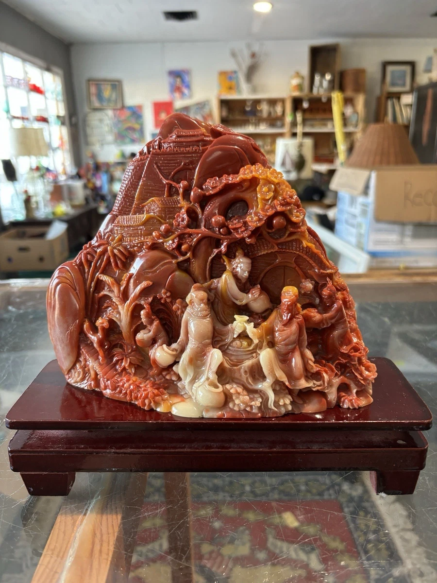 ♥値下げ！中国　石彫　彫刻作品　２．５ｋｇ　獣　達磨　石製　骨董　古玩 達磨木彫根付 文化遺産オンライン