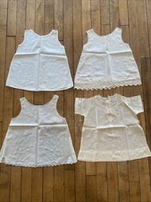 4 Vintage Toddler Girl Cotton Slips Dress 1930  s