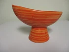 Awesome Mid Century McCoy Orange Striped Planter