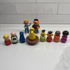 Vintage Fisher Price Little People Sesame Street Lot of 10 Big Bird Ernie Bert++