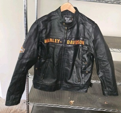 Harley-Davidson Real Leather black leather jacket mens large | eBay