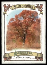 2021 Topps Allen & Ginter #AA-10 Scarlet Oak Arboreal Appreciation