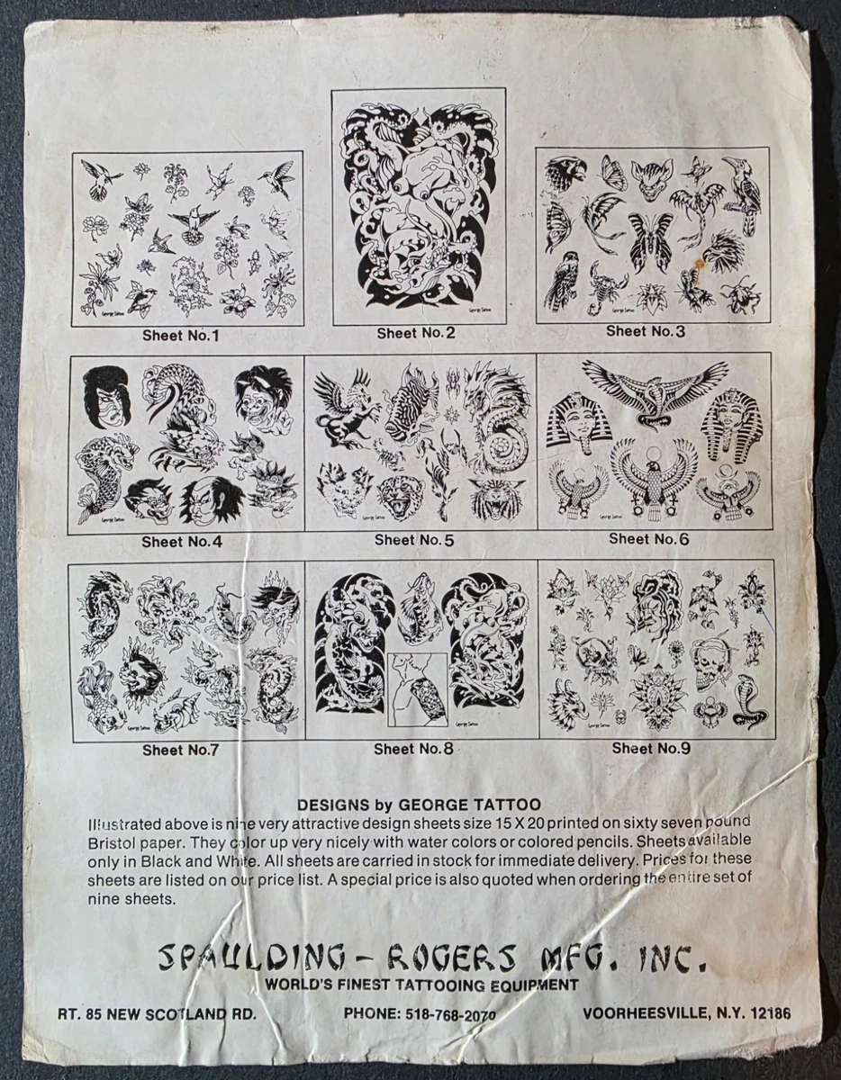 Spaulding & Rogers Tattoo Flash for sale | eBay