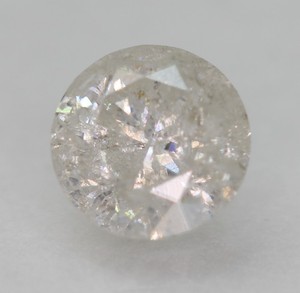 0.60 Carat H Round Brilliant Natural Enhanced EARTH MINED Loose Diamond 5.26mm