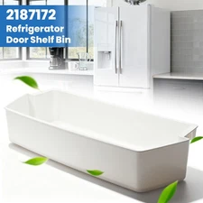 For WP2187172, AP6006028, PS11739091 Door Bin for Whirlpool Refrigerator-WHITE
