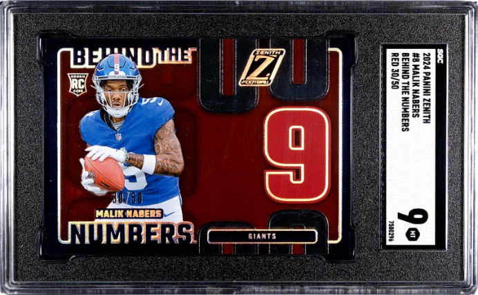 Malik Nabers Panini Zenith Behind the Numbers #8 Red