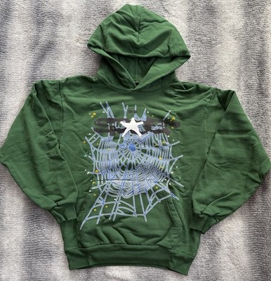 Size Medium - Sp5der Worldwide Web Hoodie Hunter Green SS23 | eBay