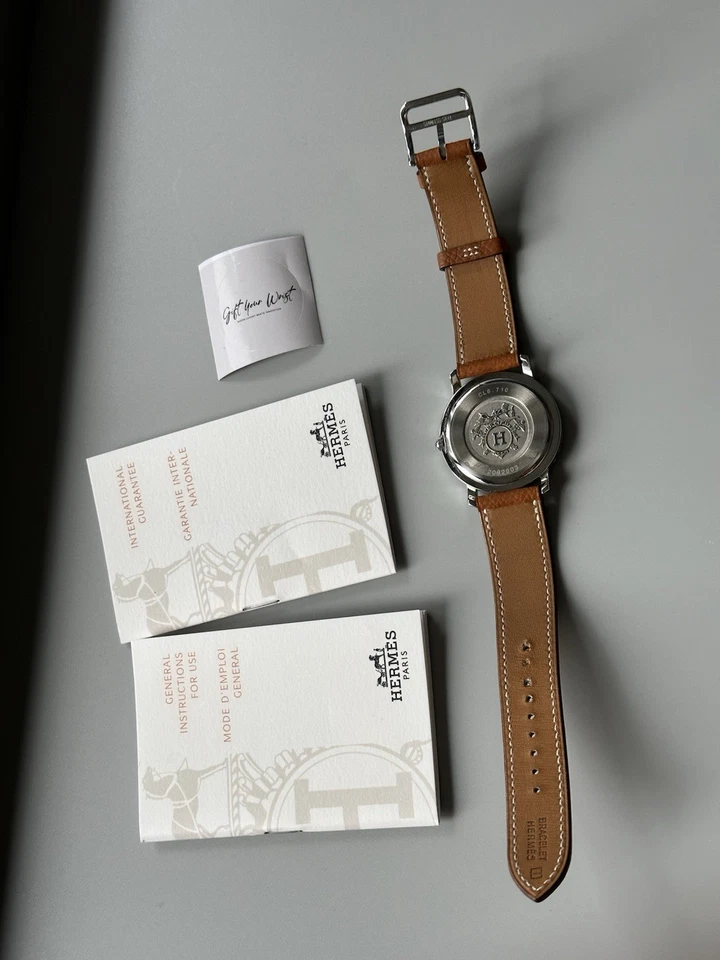 Hermès Clipper CL6.710 White Dial Date Silver SS 36mm Swiss-Made Luxury Watch - Image 3 of 4