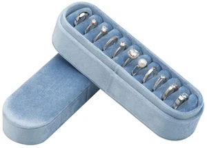 Velvet Small Multiple Ring Box Portable Organizer Display Storage Travel Case... - Picture 1 of 7