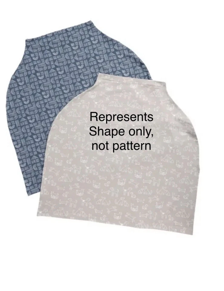 Novo com etiquetas Nordstrom pacote com 2 capas de assento de carro e enfermagem traço laranja algodão stretch $49 - Imagem 3 de 3