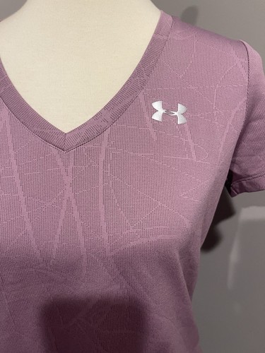 Under armour V Neck Women's S T-Shirt - Purple - Picture 2 of 4