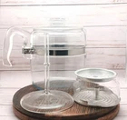 Vintage ~PYREX~ Flameware ~ 6 Cup Glass Coffee Pot Percolator #7756 B Complete