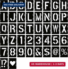 4 Inch Letter Stencils Symbol Numbers Craft Stencils, 42 Pcs Reusable Alphabet T