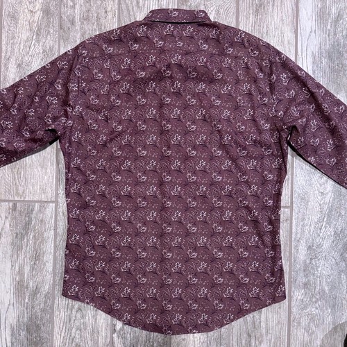 Nordstrom Men's Shop Non-Iron Stretch Trim Fit Shirt 17 / 35 Floral Dress Shirt - Picture 5 of 12