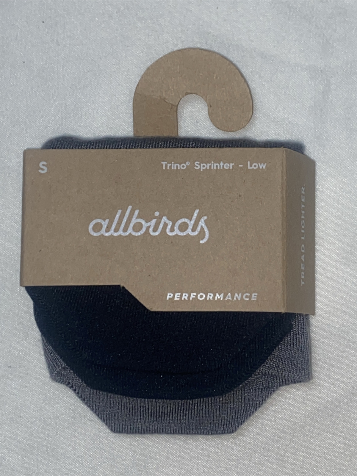 Allbirds Unisex Trino Sprinter Low Socks Onyx Small W5-7