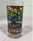 Vintage Coca Cola Stained Glass Cup with butterflies and Kites