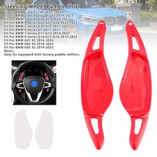 Steering Wheel Paddle Shifter Extensions For BMW G01 X3 F97 X3M G02 X4 X4M Red