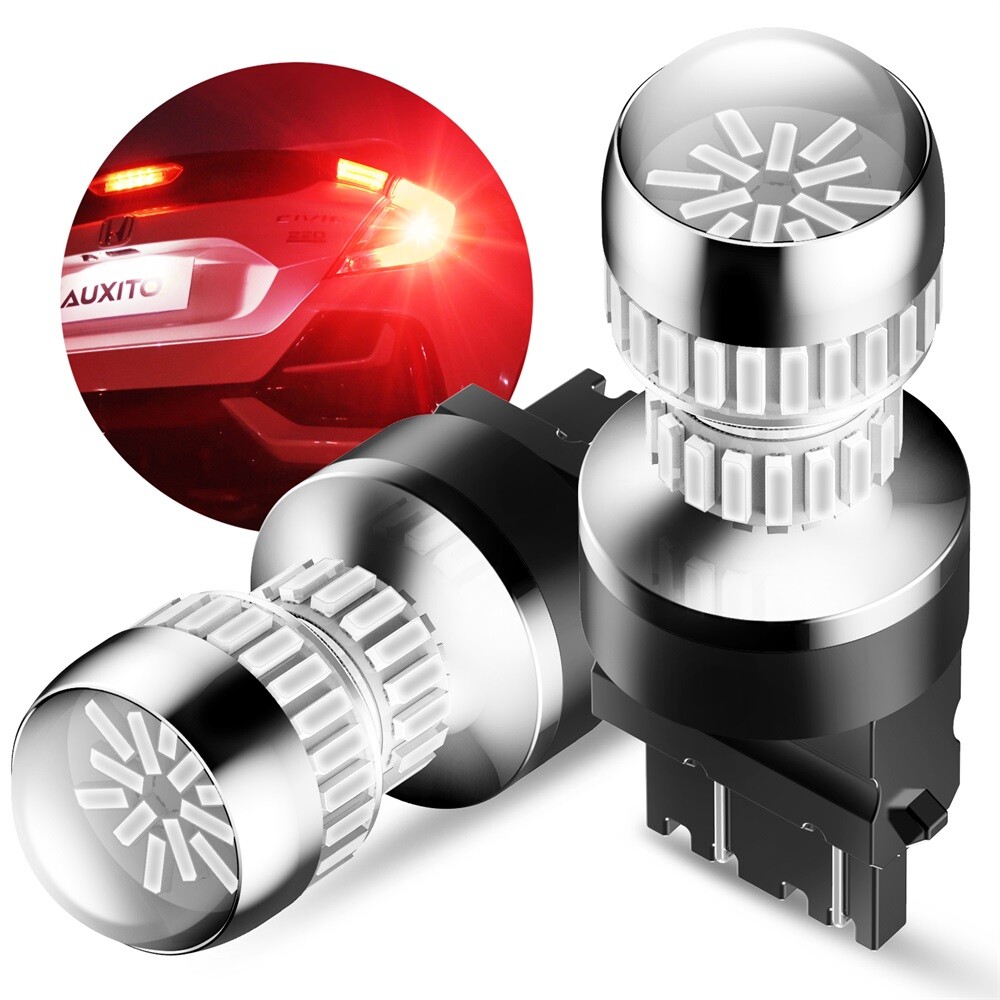AUXITO 2X 3156 3157 4057 LED Tail Brake Signal Stop Bulb Red 54H