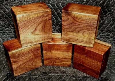 (2) Two  /5''X5''X 3'' WALNUT Heartwood BOWL BLANKS/LATHE TURNING WOOD 
