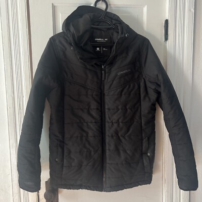 O'NEILL OUTER WEAR HYPERDRY DURABLE WATER REPELLENCY BLACK JACKET COAT  22  Bust