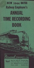 Vintage New York Central Railroad Employee Personal Finance Co. Time Book Unused
