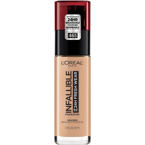2 Pk L'OREAL Infallible 24hr Fresh Wear Foundation 465 Sand Exp 05/26 - Picture 2 of 3