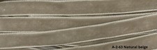Vintage 3/8 Inch Natural beige VELVET Ribbon 5 yards SWISS Made" S-2-63