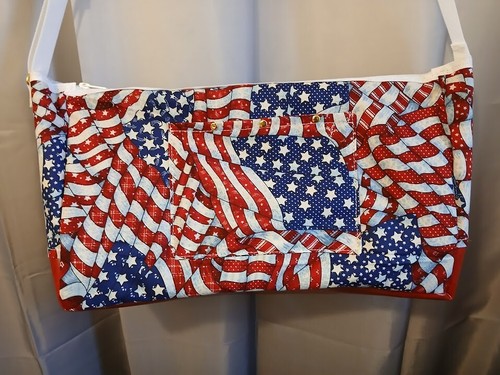 Nuova borsa a tracolla Patriotic Stars & Stripes USA Sling borsa a tracolla grande 18x9x - Foto 9 di 14